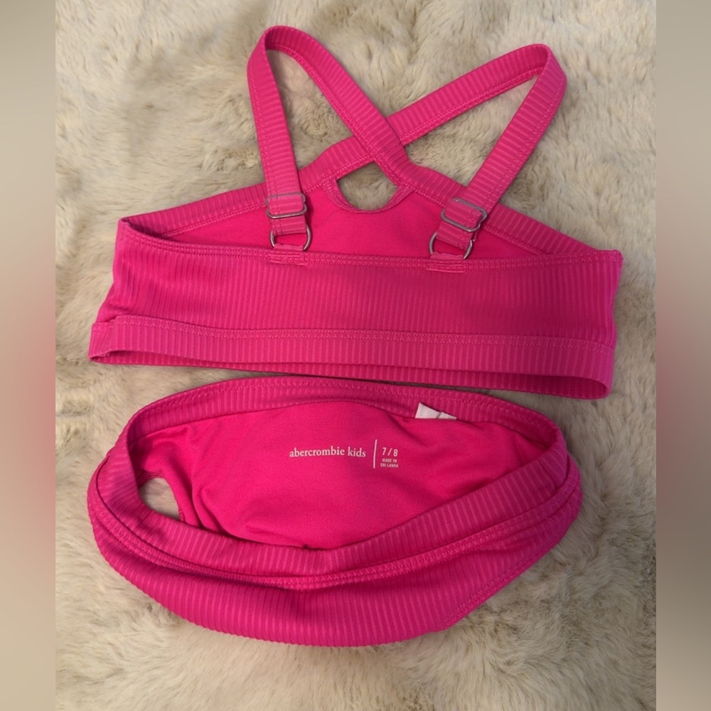 Pink Ribbed Bikini Set - Picture 2 of 2
